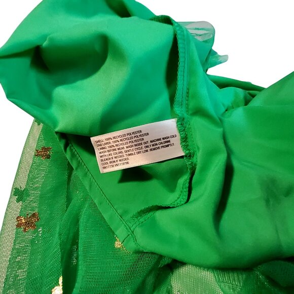 Cat & Jack Girls XL (14) Green Tulle Skirt With Gold Clover Print - Picture 8 of 8